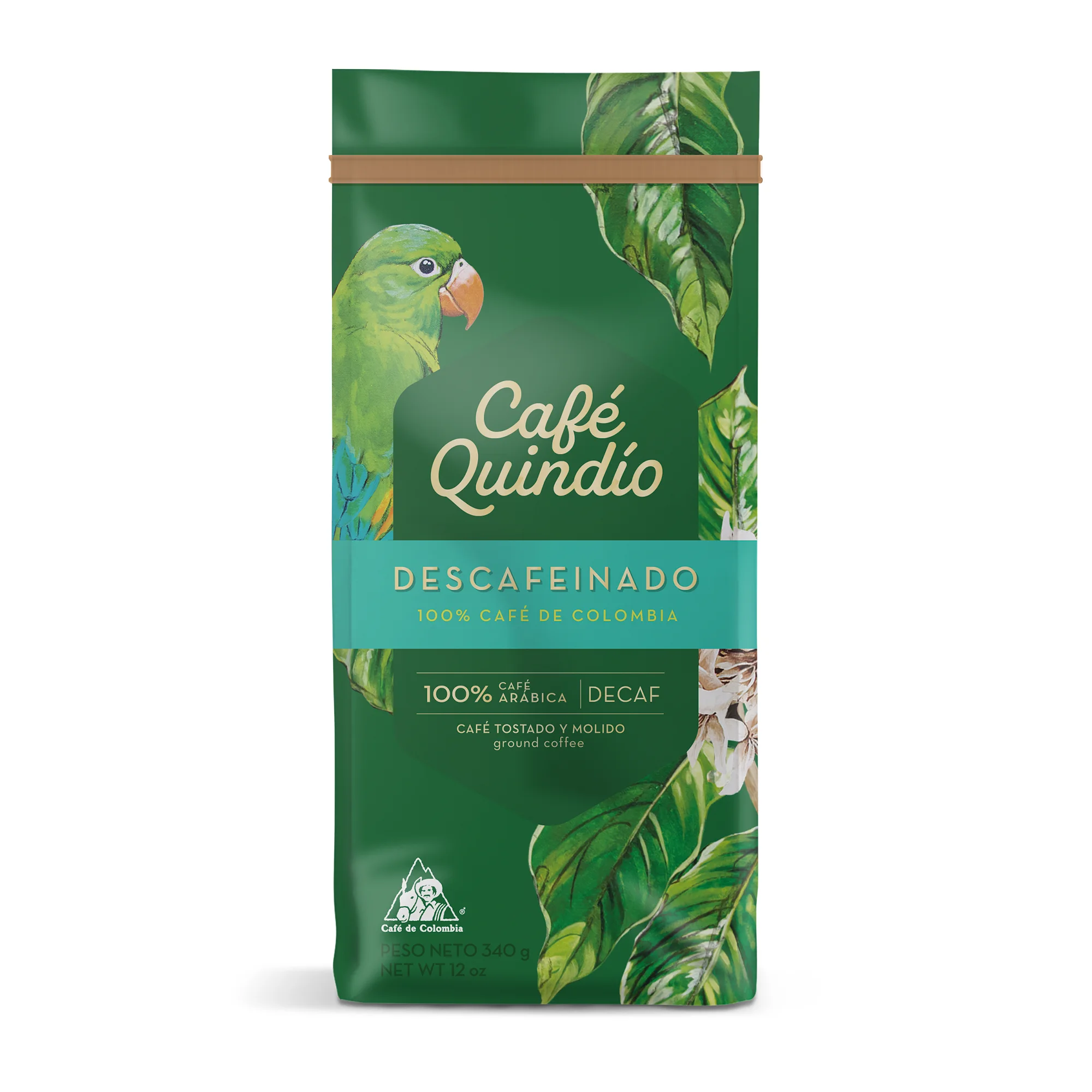 Quindío bezkofeínová mletá káva 340 g